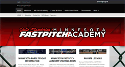 Desktop Screenshot of minnesotafastpitchacademy.com